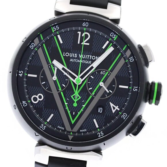 LOUIS VUITTON Tambour Damier Graphite Lace QA130 Automatic Men's Watch_831966 - Picture 3 of 7